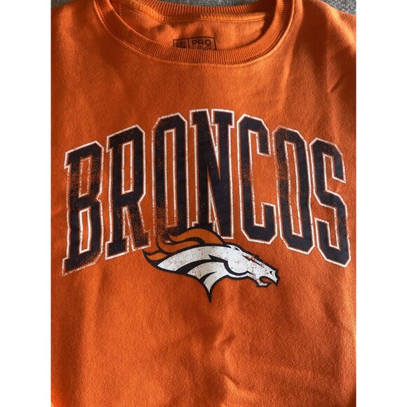 Denver Broncos Sweatshirt Womens Large Orange Fanatics Pro Line Crew Long Sleeve - Picture 2 of 10